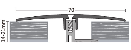 Aluminium DPS System connection profile dps 573 floor trim