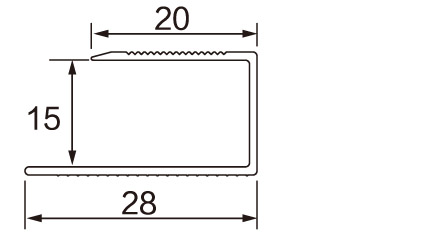 Aluminium U profile